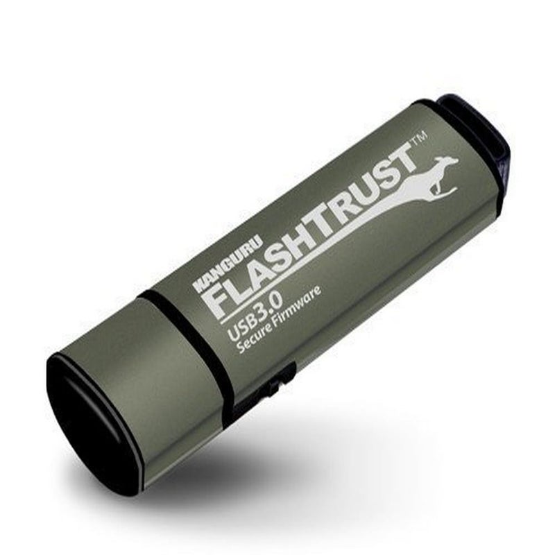 Kanguru Flash Trust â€“ 64GB Secure Firmware Flash Drive â€“ Write Protect Switch â€“ SuperSpeed USB 3.0